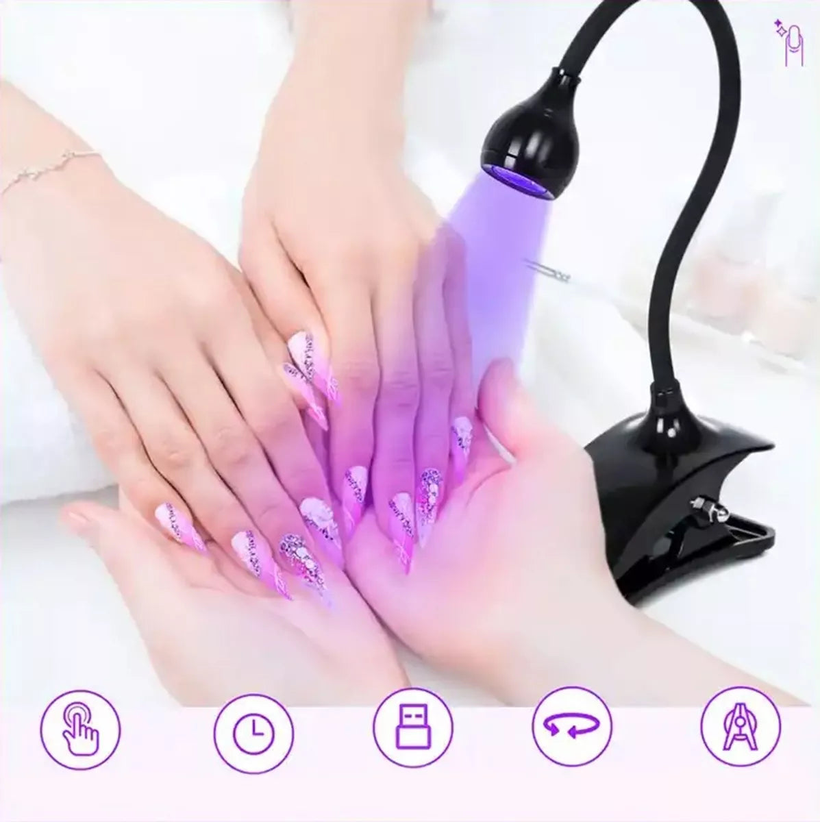 Kompaktní flexibilní 3W UV LED lampa