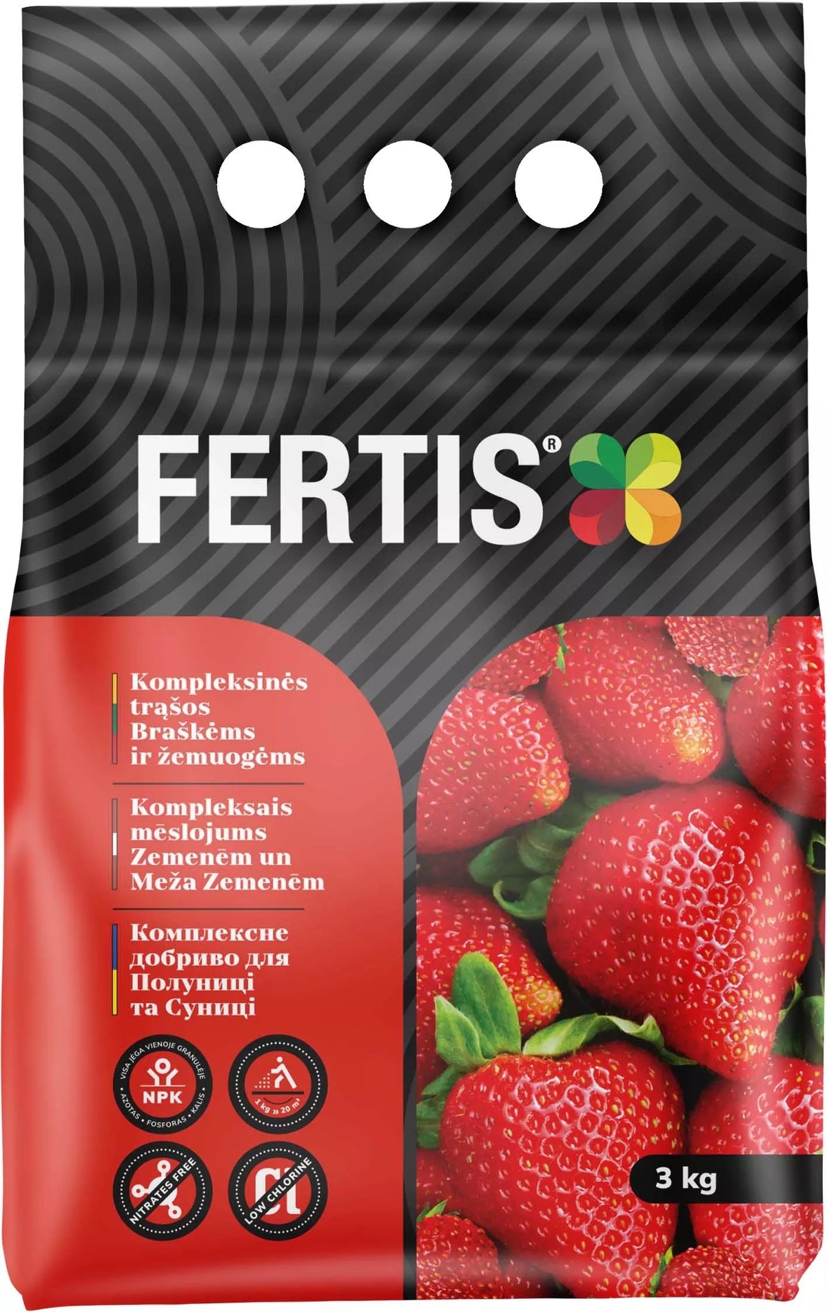 Komplexní hnojivo pro jahody a lesní jahody FERTIS, 3 kg