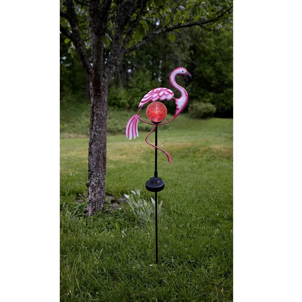 Venkovní LED lampa „Flamingo“ se solárním panelem (80 cm)