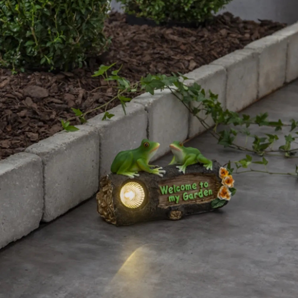 Venkovní LED lampa „Frogy“ se solárním panelem (24 × 14 cm)
