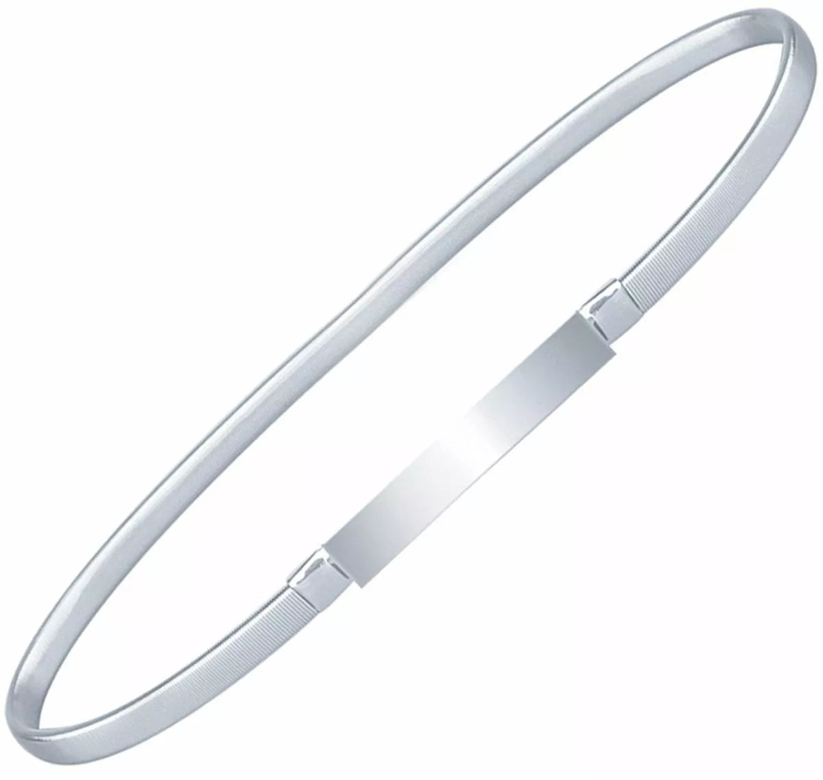 Elegantní pásek s přezkou (stříbrná barva)