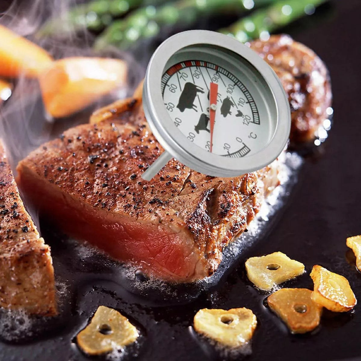 Teploměr pro grily nebo udírny