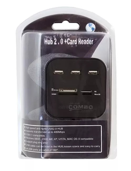 USB rozbočovač s čtečkou karet
