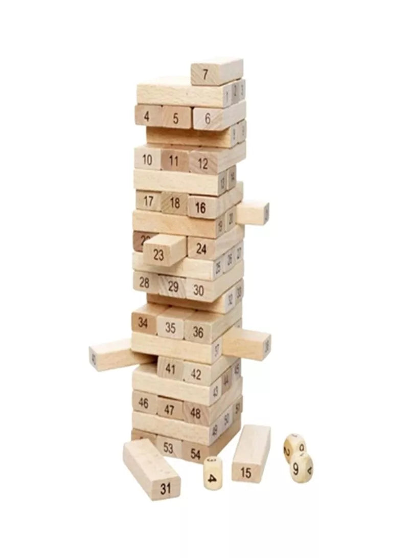 Hra padající věž Wiss Toy, 54 ks.