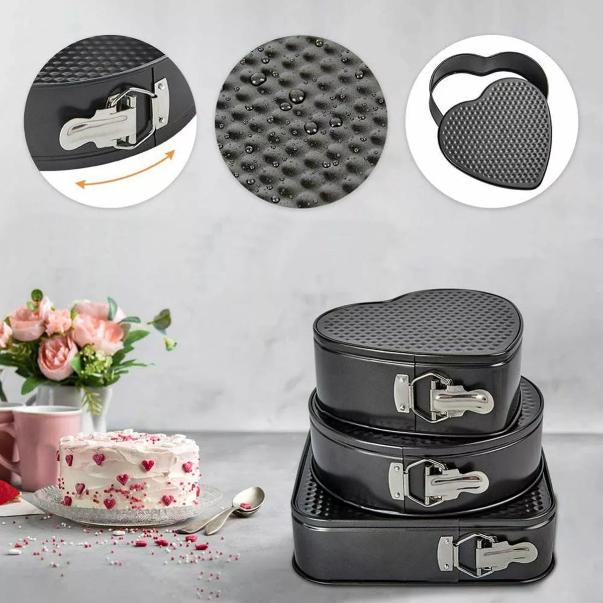 Sada 3 kovových forem