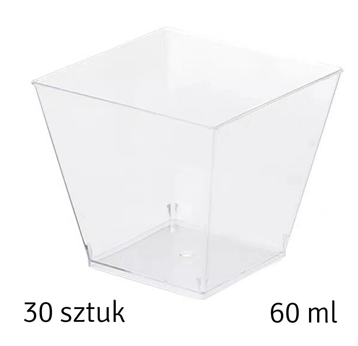 Sada 30 průhledných kelímků