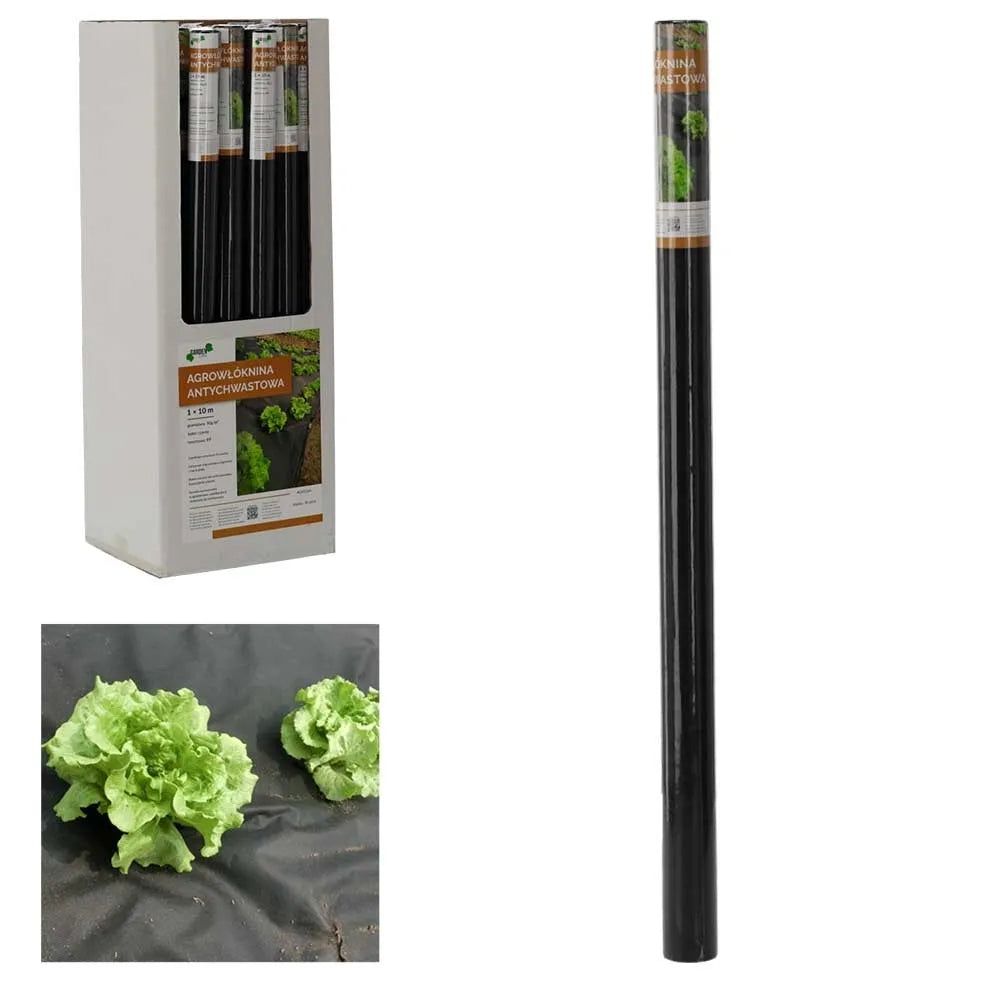 Agrotextilie proti plevelům 1 x 10 m, černá, 50 g/m²