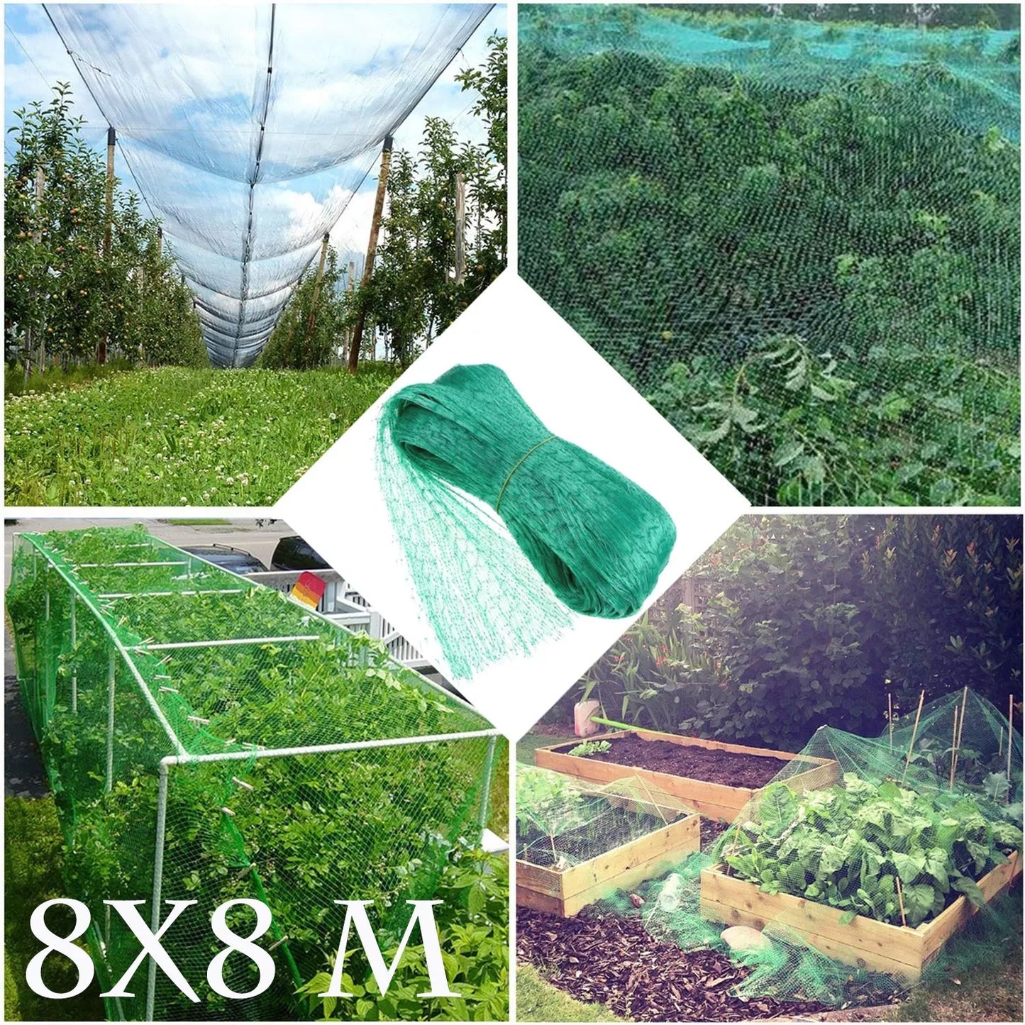 Ochranná síť proti ptákům, 8 x 8 m