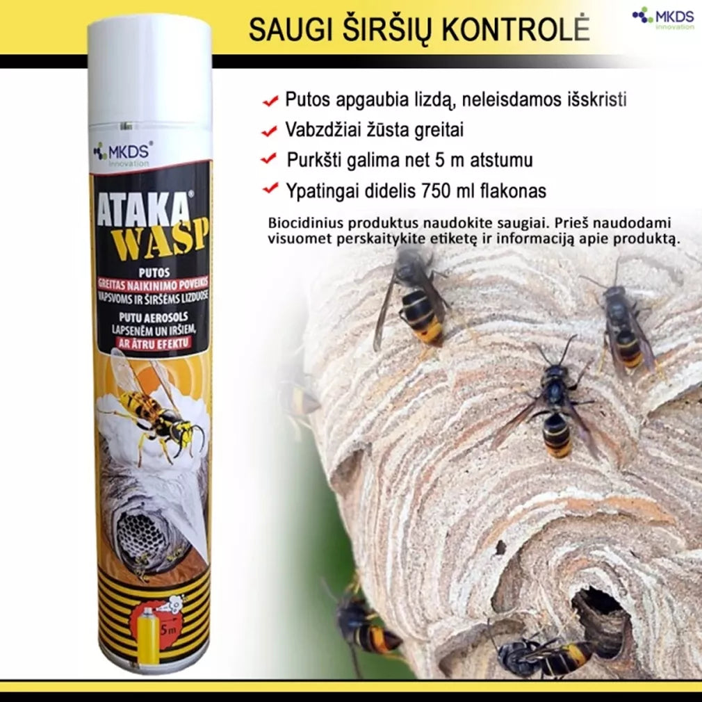 ATAKA WASP pěna na vosy a sršně, 750 ml