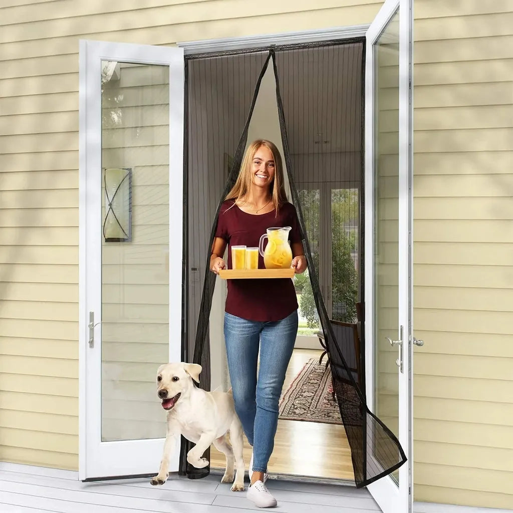 Vysoce kvalitní magnetická síťka na dveře 210 × 100 cm