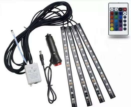 LED RGB tyčinky do auta 22CM