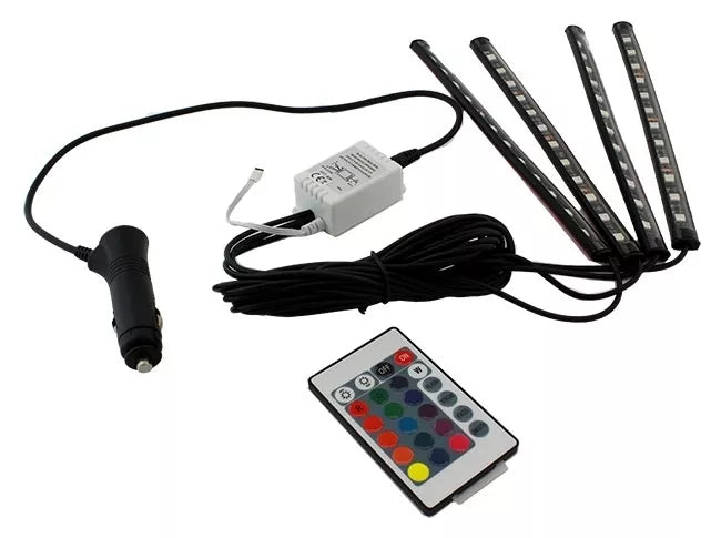 LED RGB tyčinky do auta 22CM