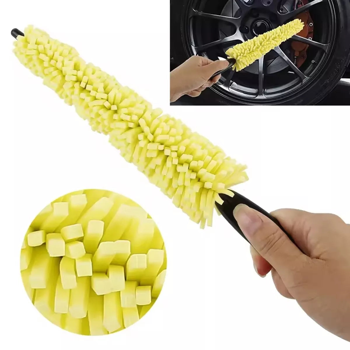 Čisticí nástavec na čištění ráfků automobilu
