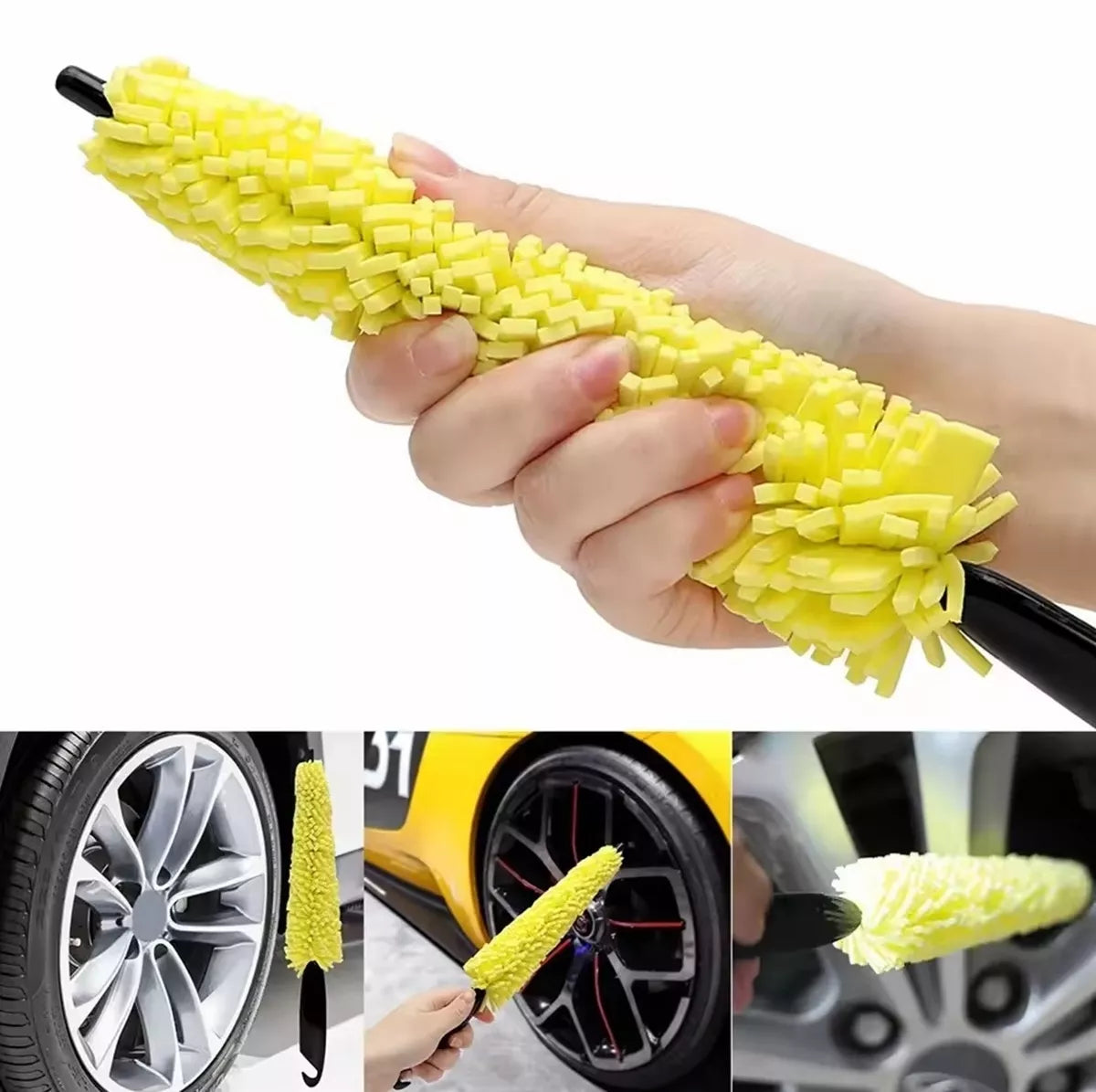 Čisticí nástavec na čištění ráfků automobilu