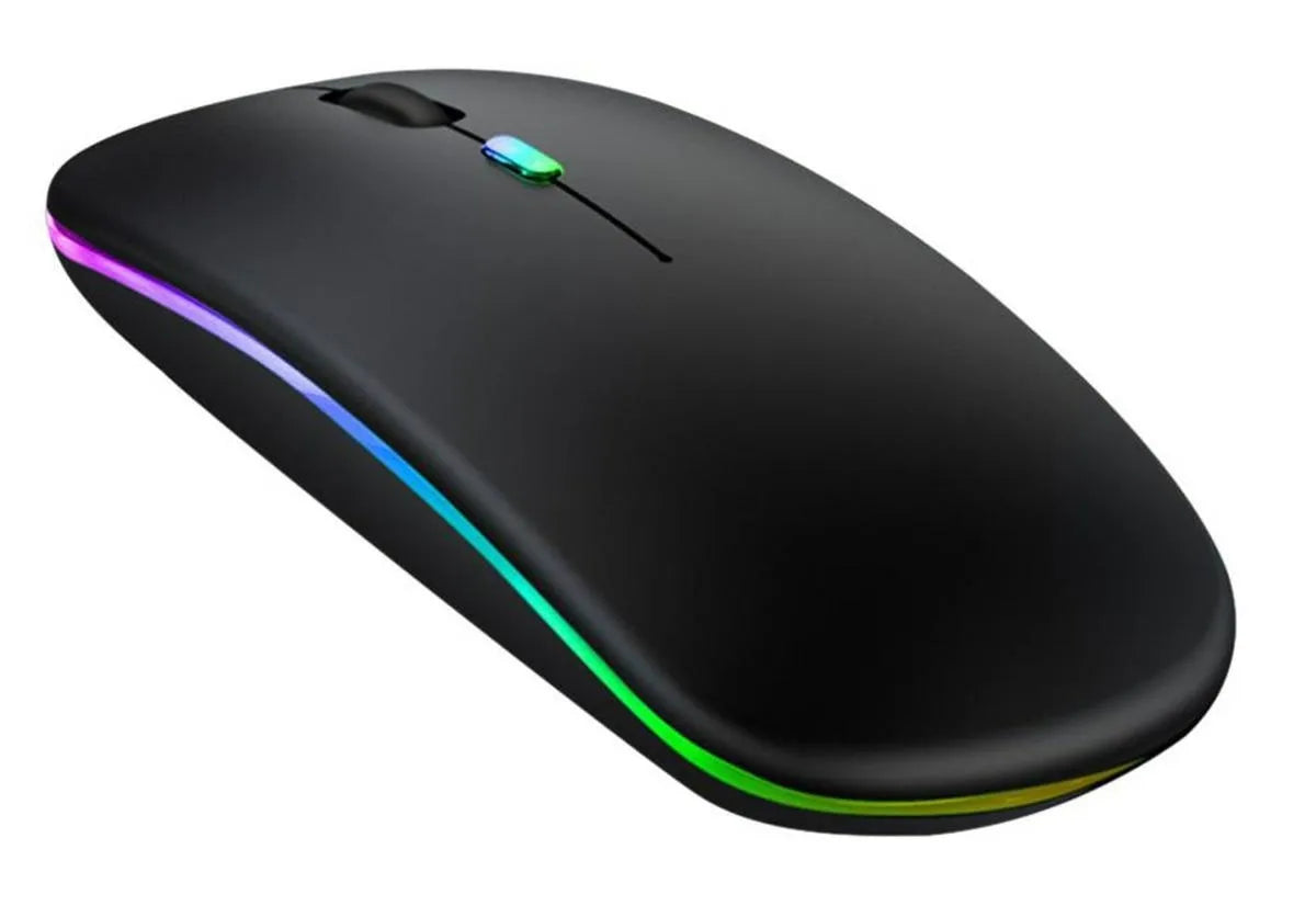 Bezdrátová myš s RGB LED podsvícením.