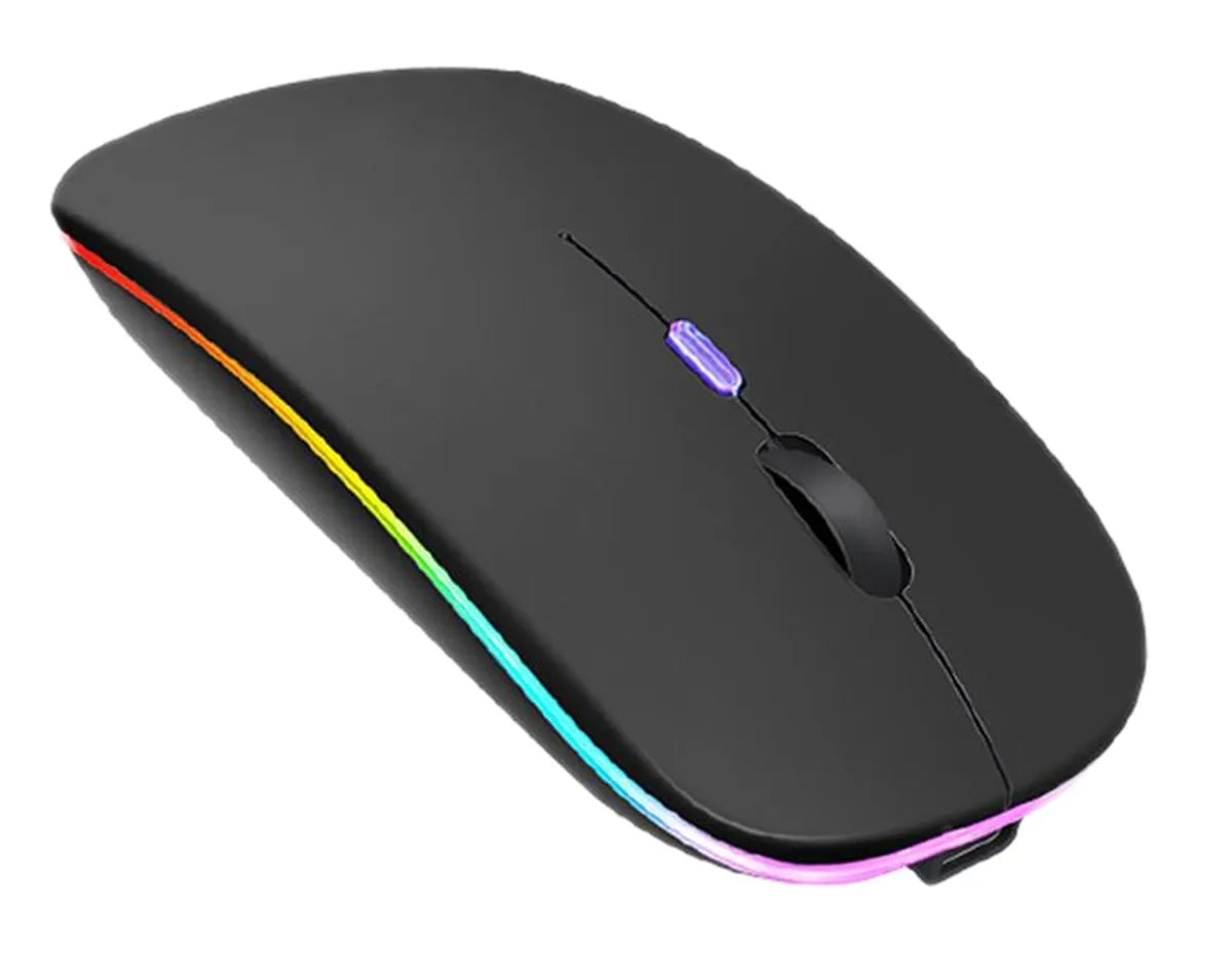 Bezdrátová myš s RGB LED podsvícením.
