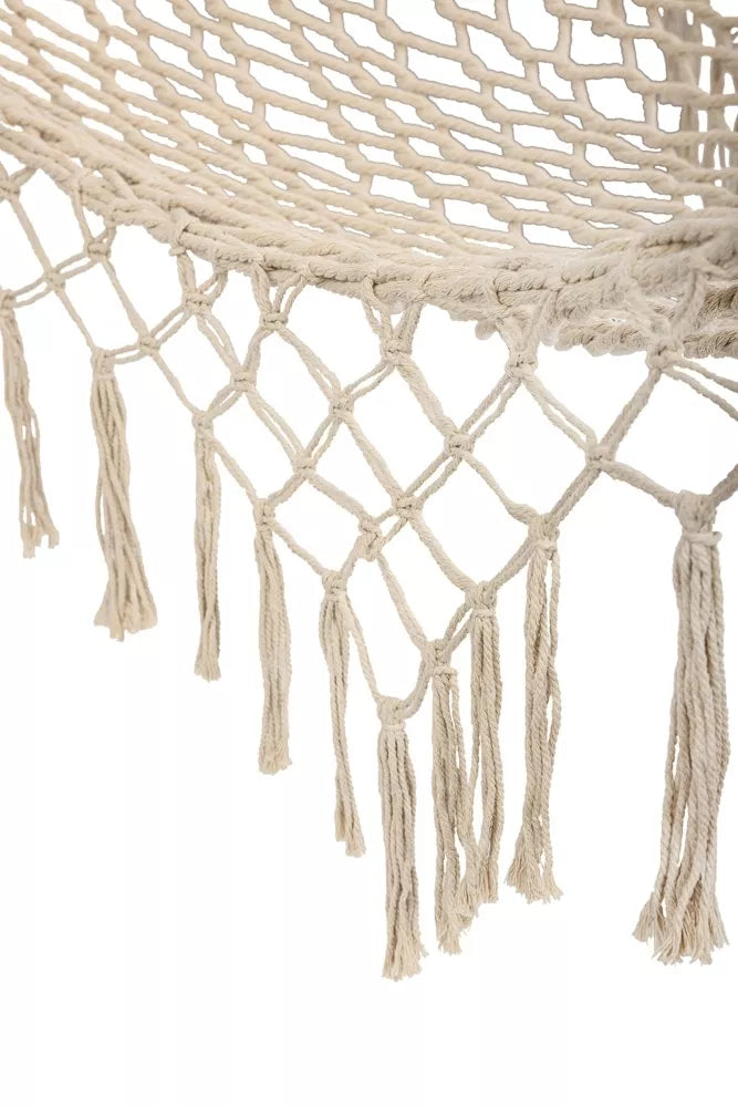 Zahradní houpací síť ve stylu boho