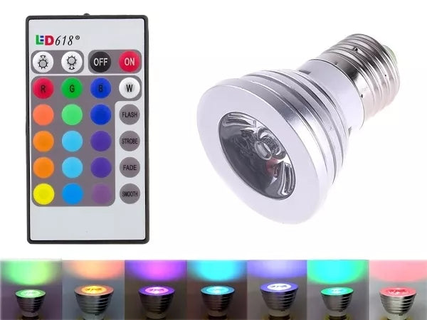 E27 RGB žárovka s dálkovým ovládáním