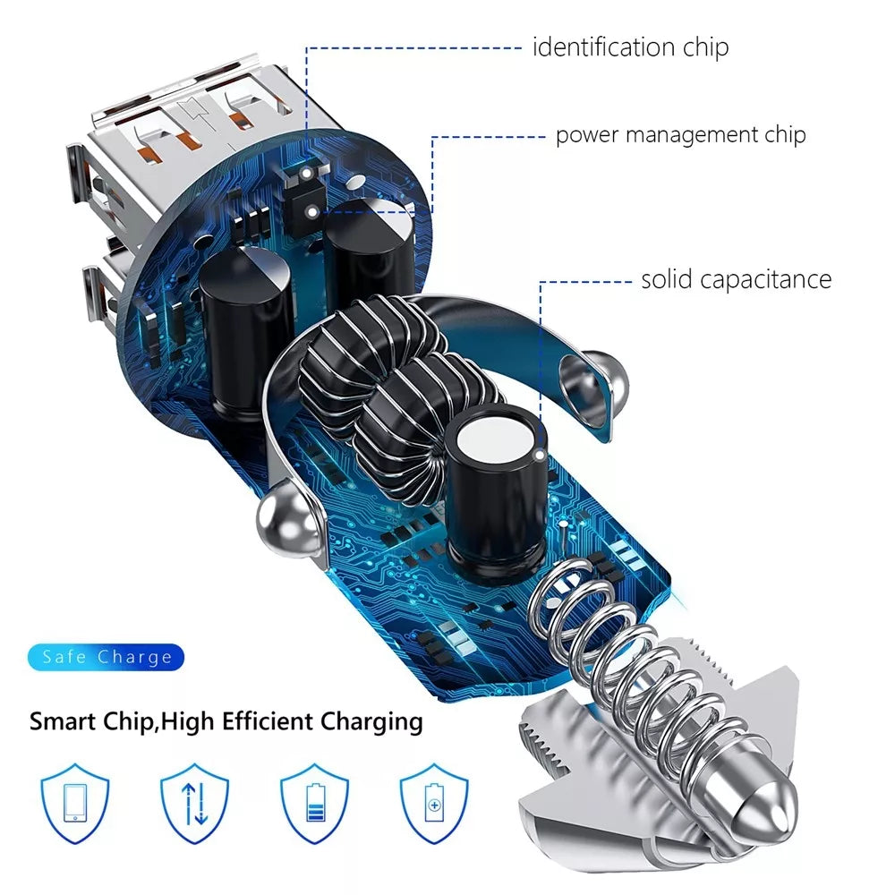 Rychlonabíjecí auto SAM. 2 X USB 3.0 FAST adaptér