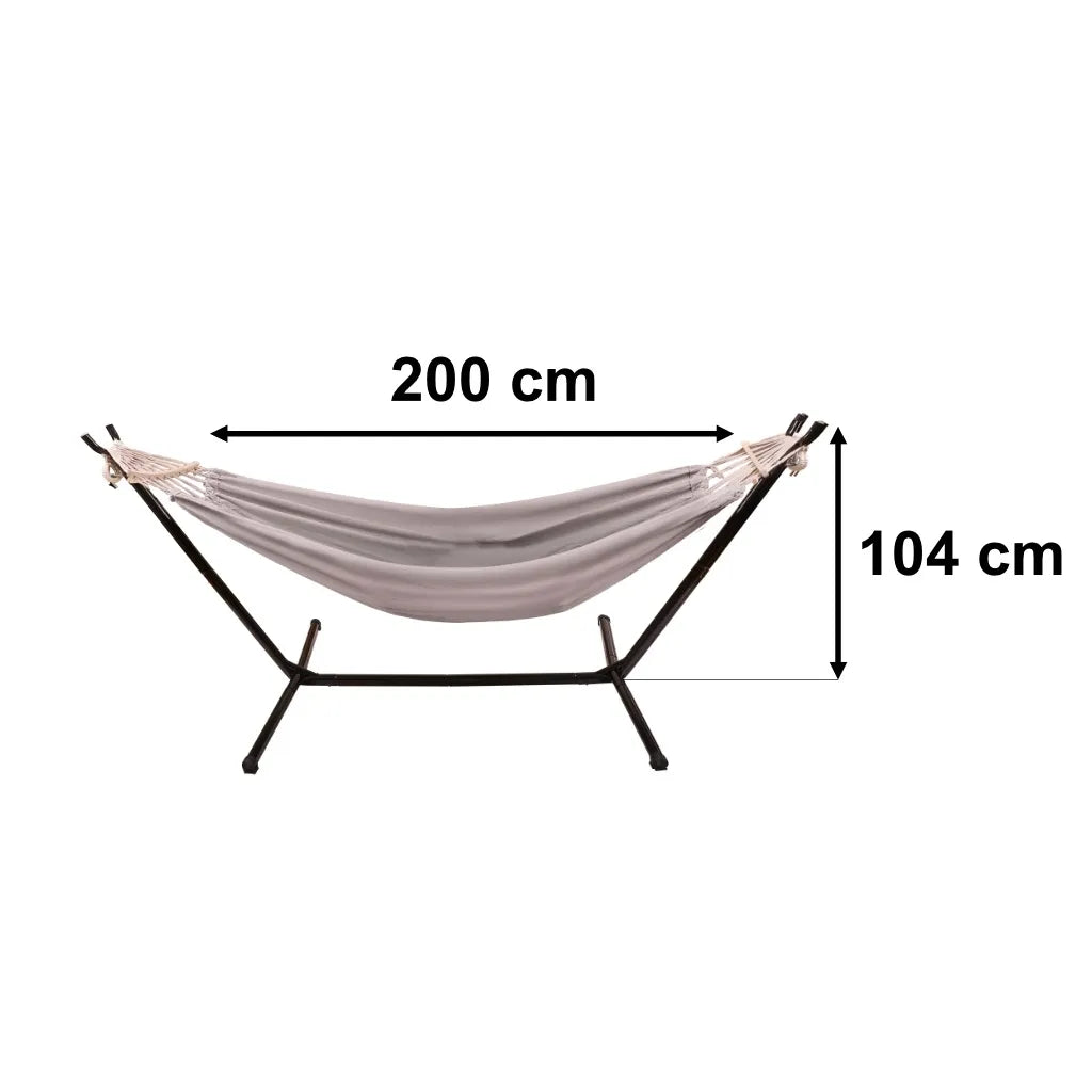 Houpací síť s kovovým rámem 200 cm