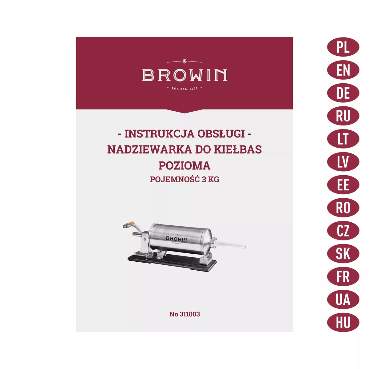 Horizontalus dešrelių kimštuvas 3 kg
