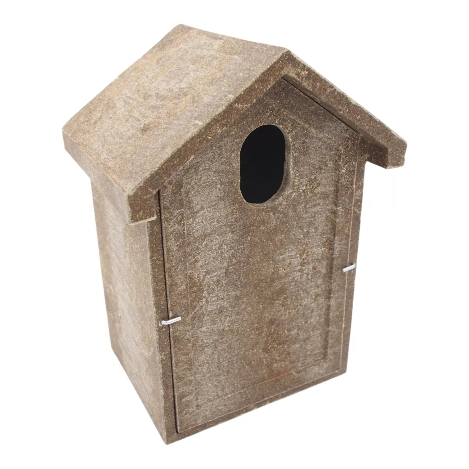 Budka pro sýkory z polymerového dřeva s oválným vletovým otvorem 5 × 3 cm