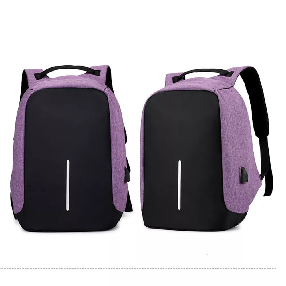 Batoh s USB portem - Fialový