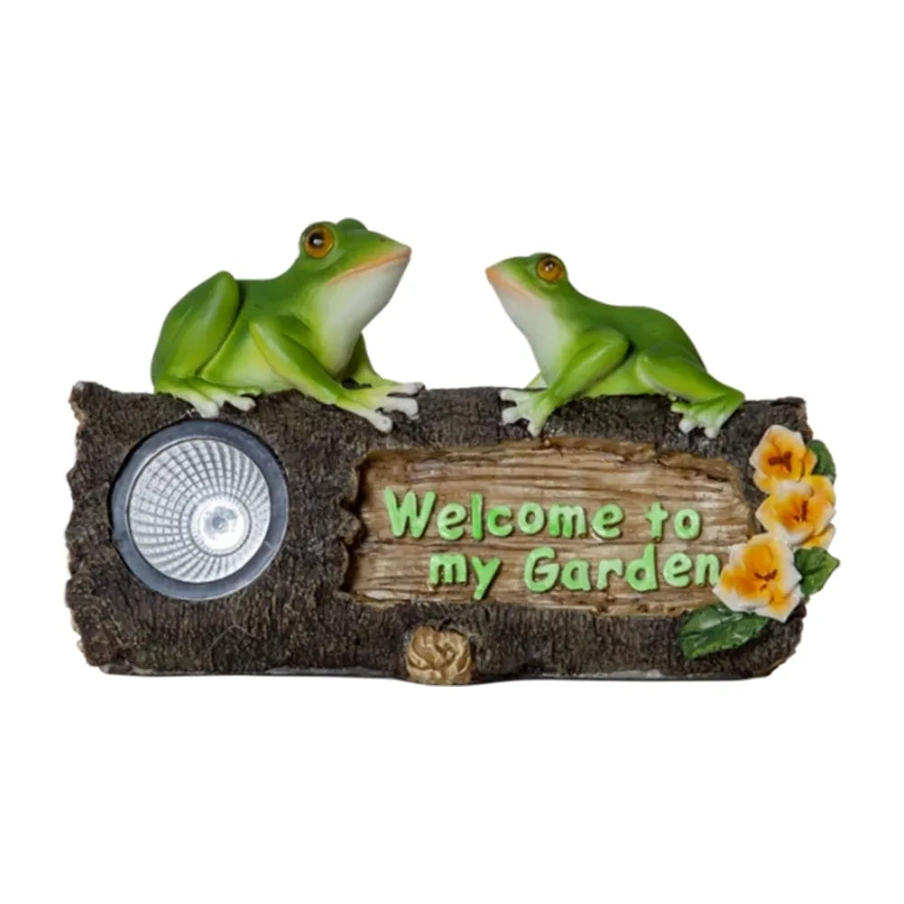 Venkovní LED lampa „Frogy“ se solárním panelem (24 × 14 cm)