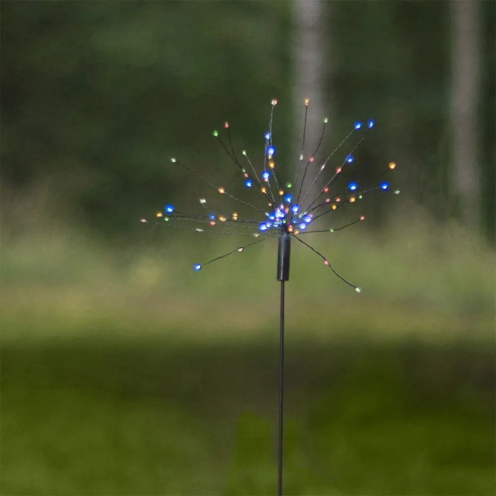 Venkovní LED žárovka „Firework“ se solárním panelem (100 cm)