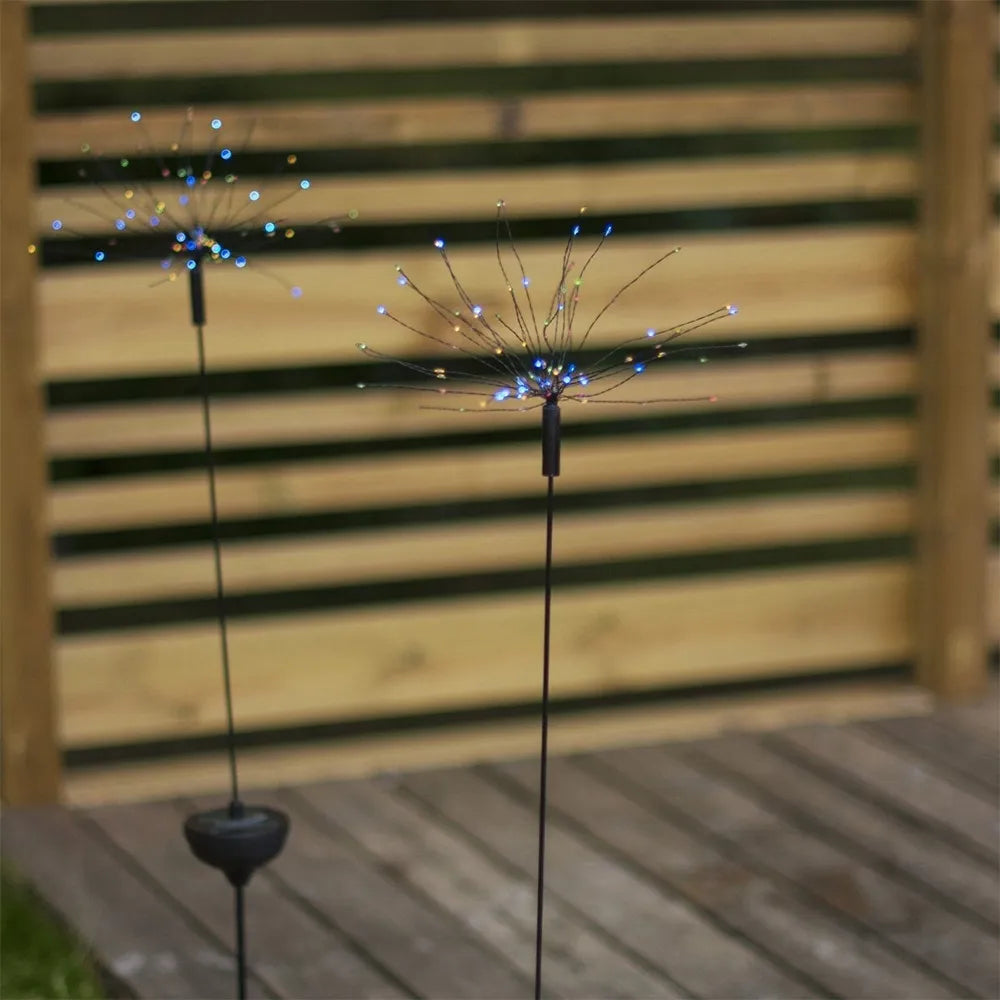 Venkovní LED žárovka „Firework“ se solárním panelem (100 cm)