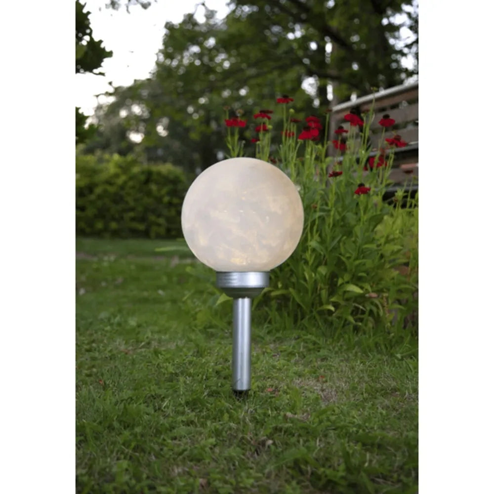 Venkovní LED zahradní lampa „Luna“ se solárním panelem (37 cm)