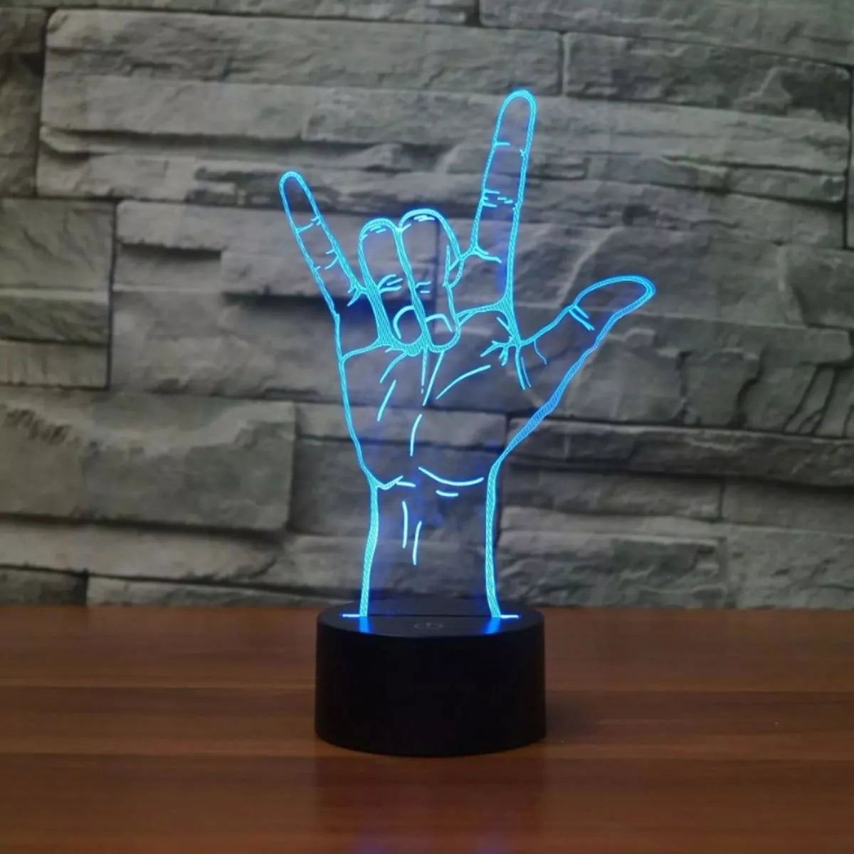 LED lampa ve tvaru ruky