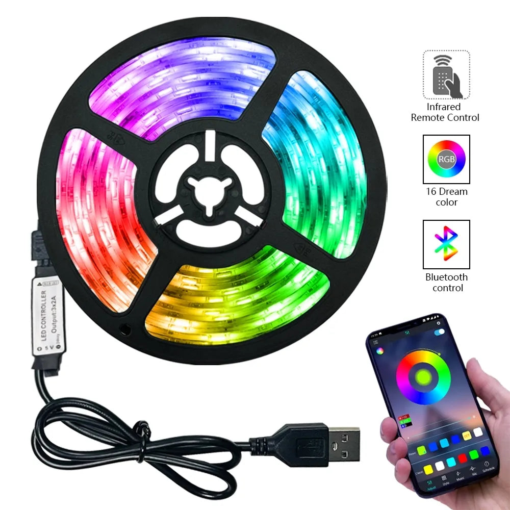 LED RGB USB pásek, 5 metrů