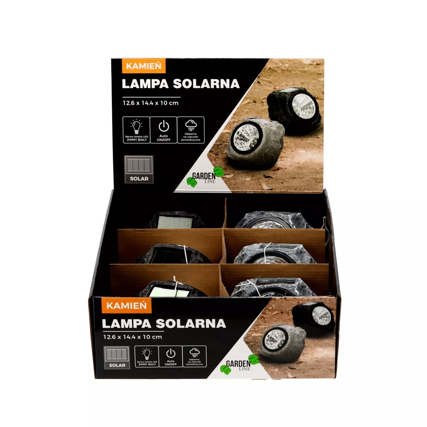 LED solární zahradní lampa napájená sluneční energií