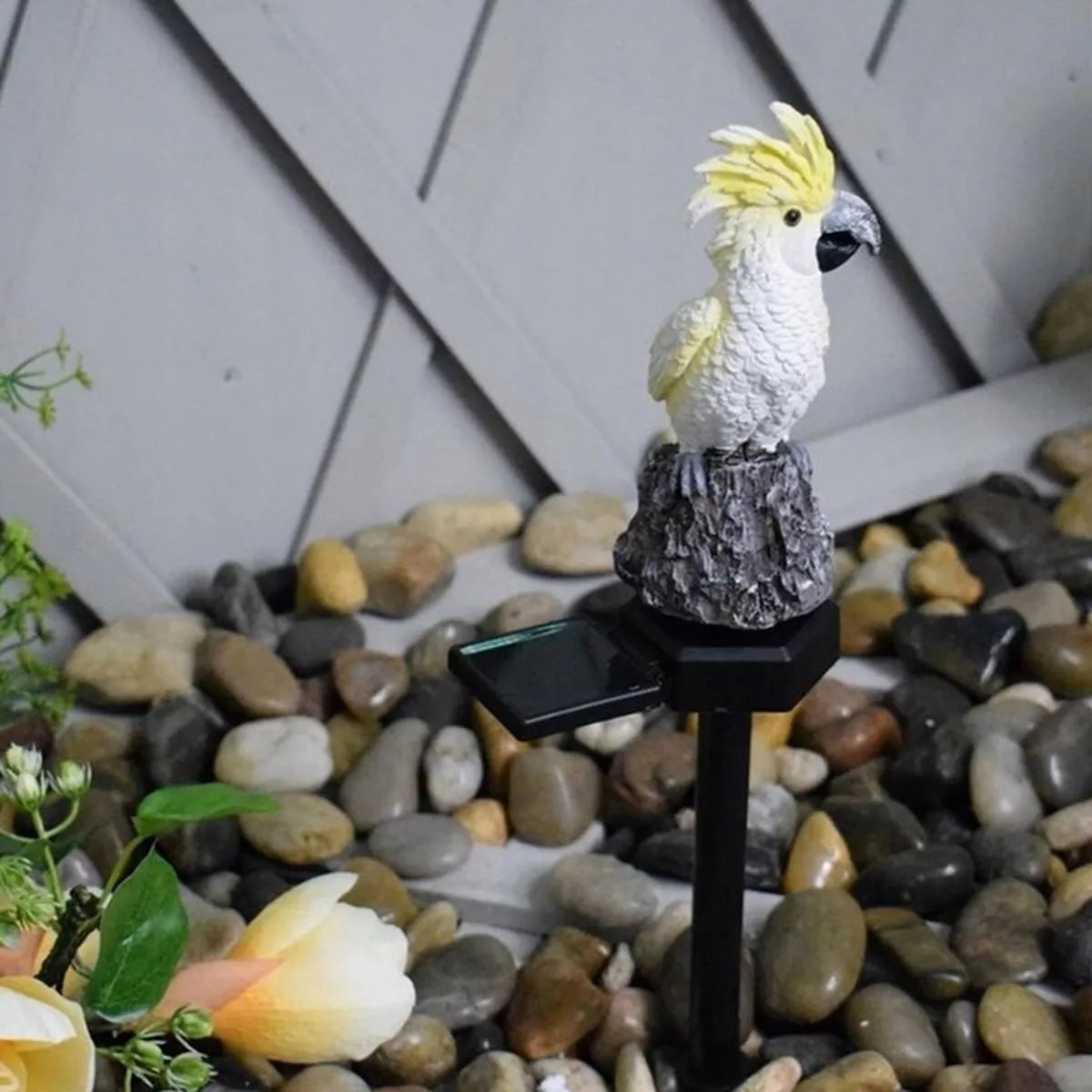 LED solární zahradní lampa – Papoušek