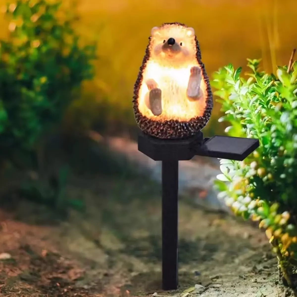 LED zahradní lampa ve tvaru ježka