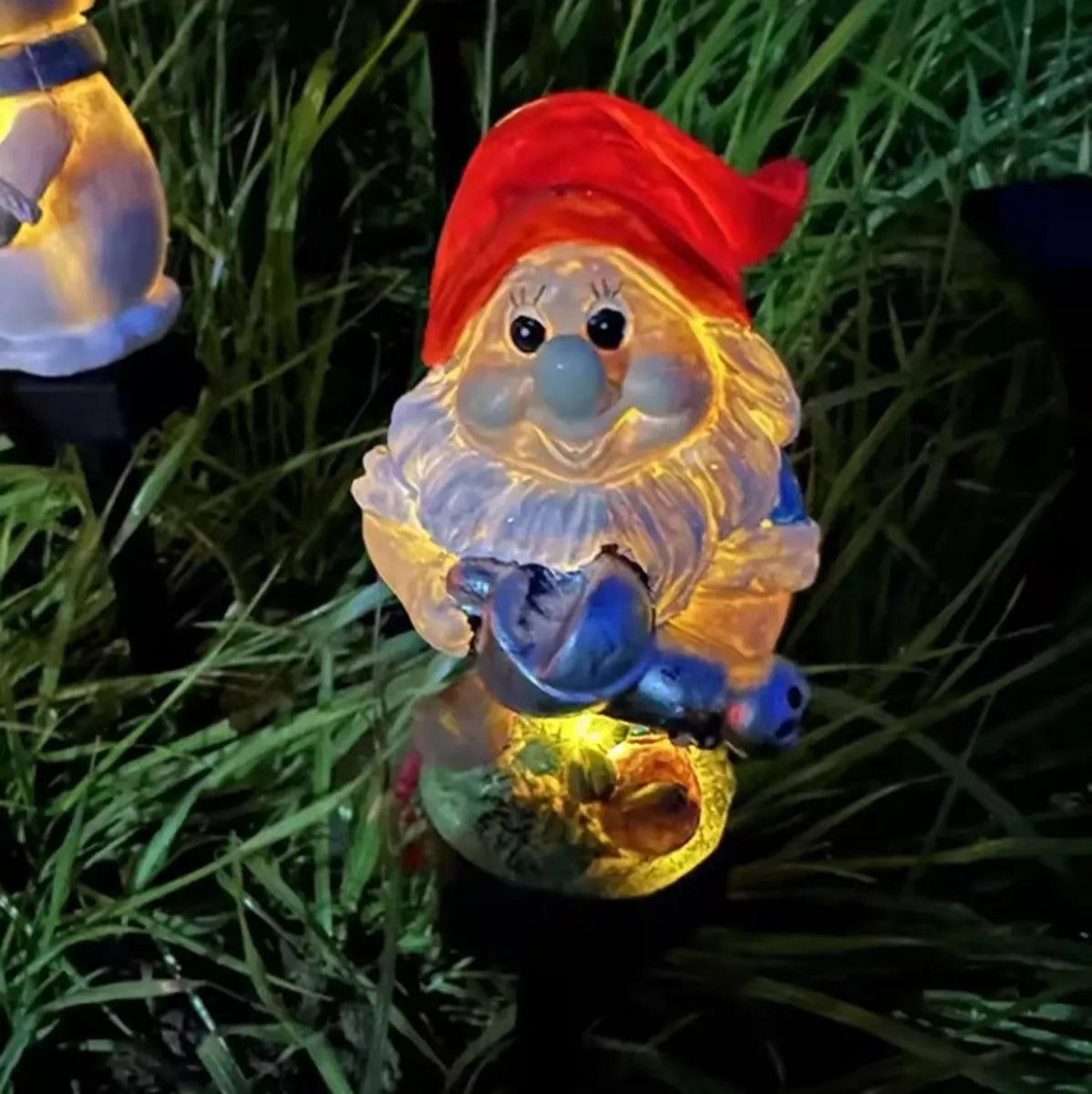 LED zahradní lampa ve tvaru skřítka