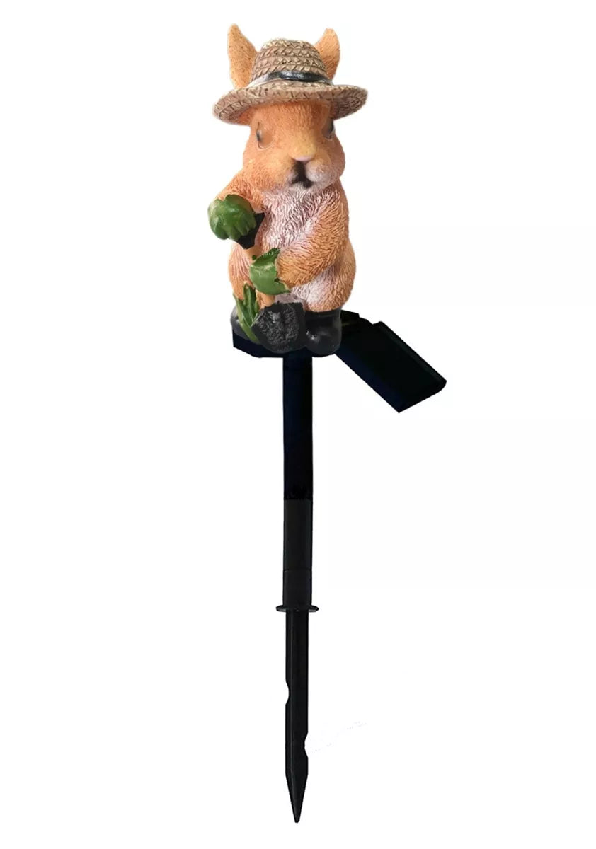 LED zahradní lampa ve tvaru králíka