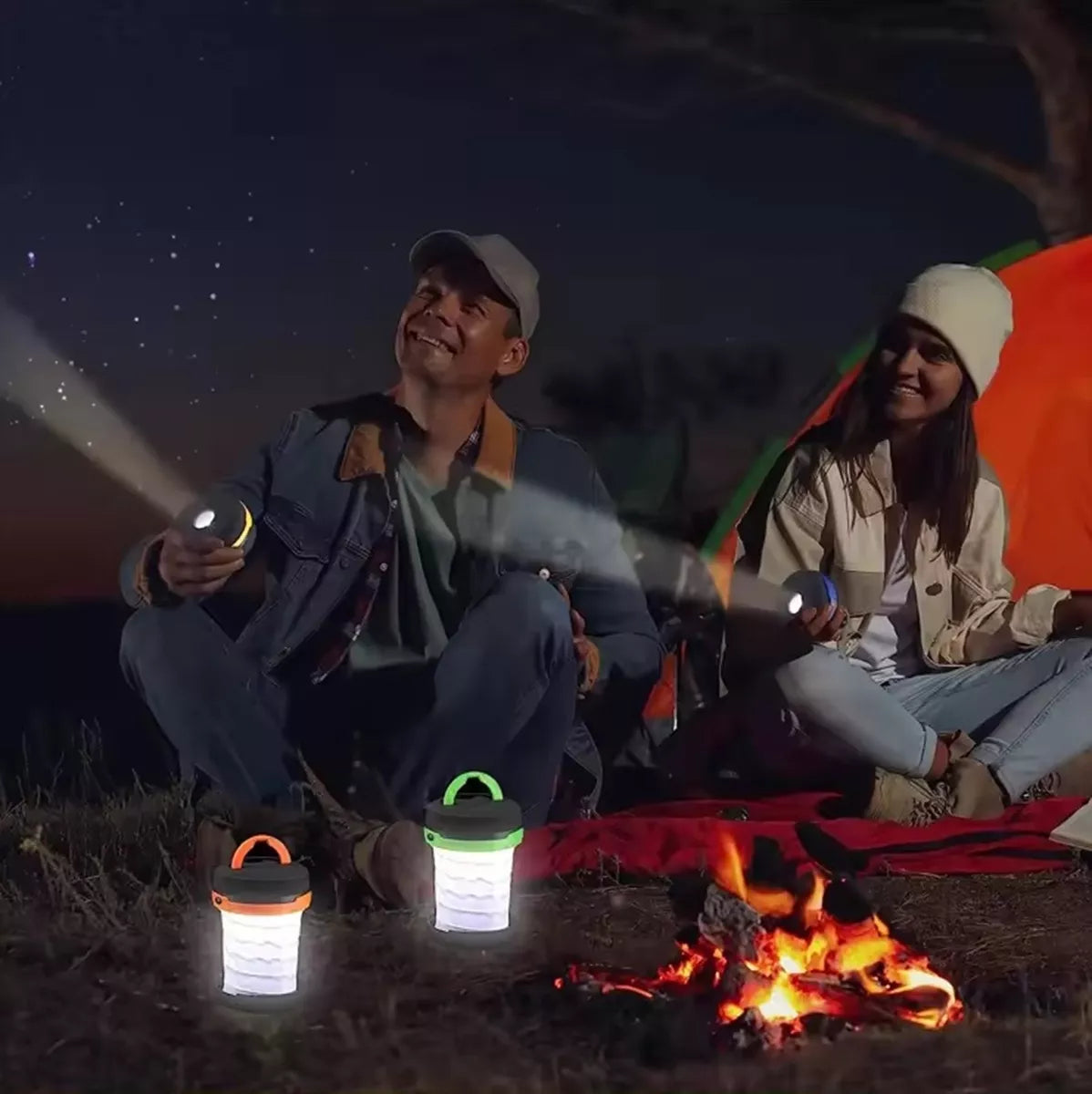 LED Skládací turistické světlo