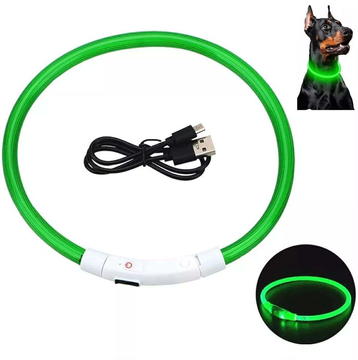 LED blikající obojek (žaluďa)