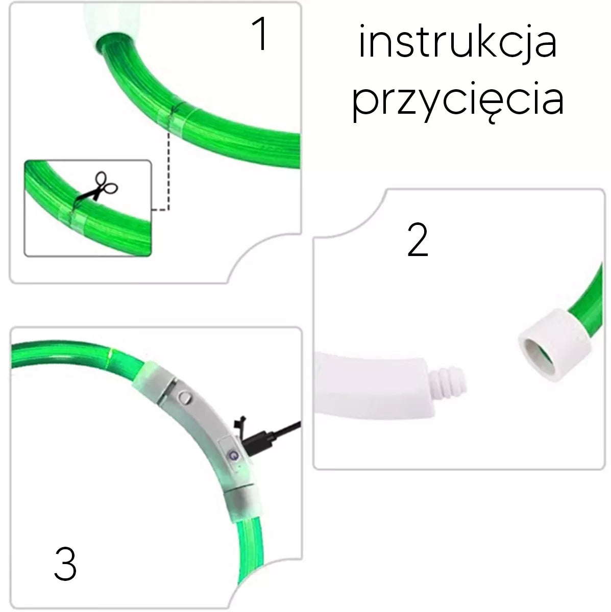 LED blikající obojek (žaluďa)