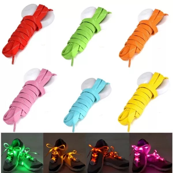 LED svítící tkaničky do bot - Červená