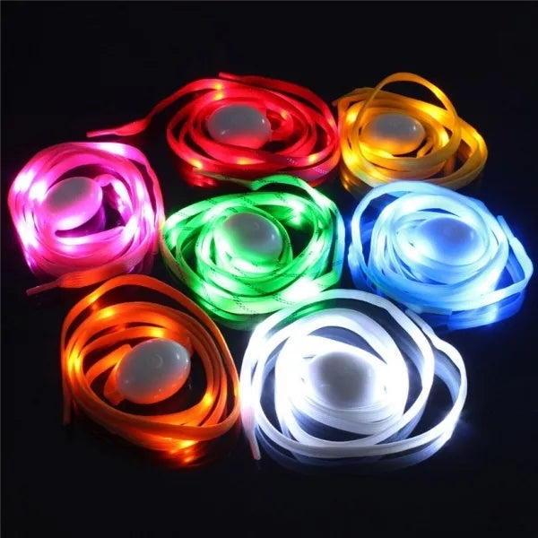 LED svítící tkaničky do bot - Červená
