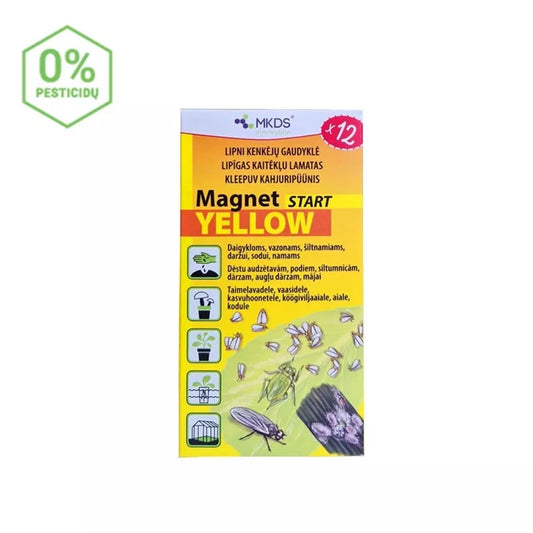 Magnet start yellow (7x14cm) lapači bělásků, ploštic, mšic, 12 ks