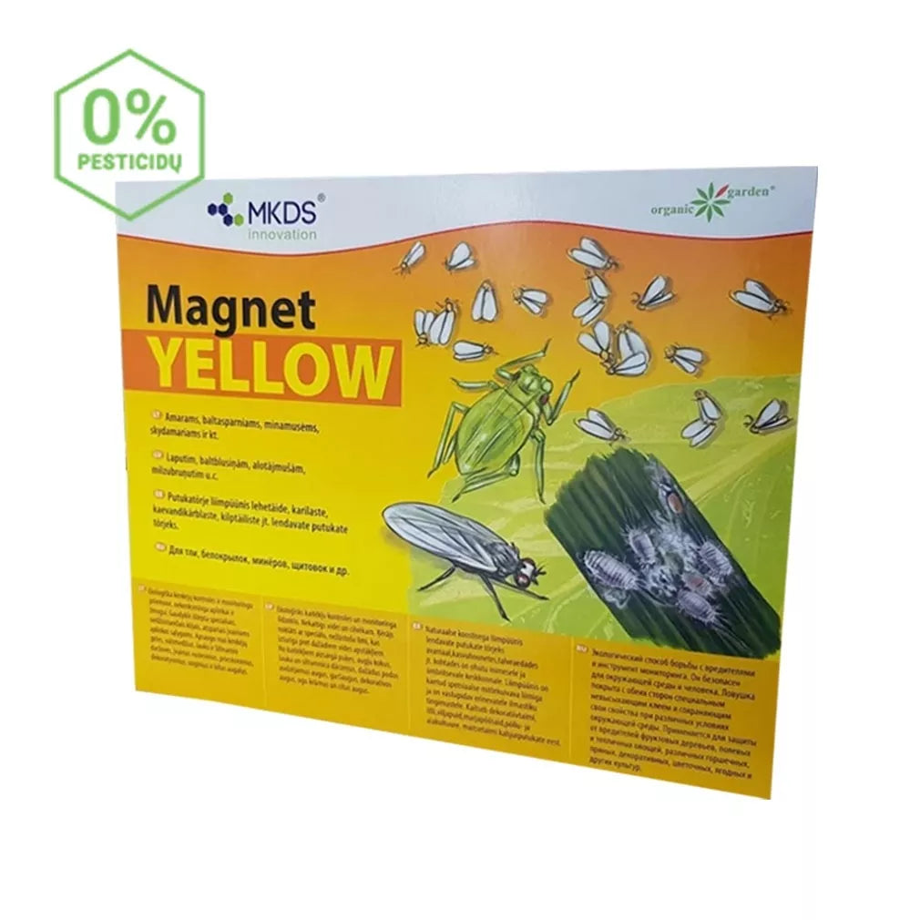 MAGNET žlutý (20x25 cm) – lapač molic, mšic a ploštic