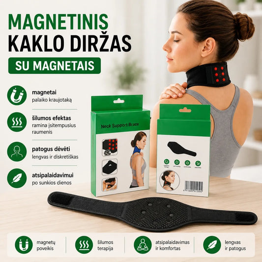 Magnetinis kaklo diržas su turmalinu