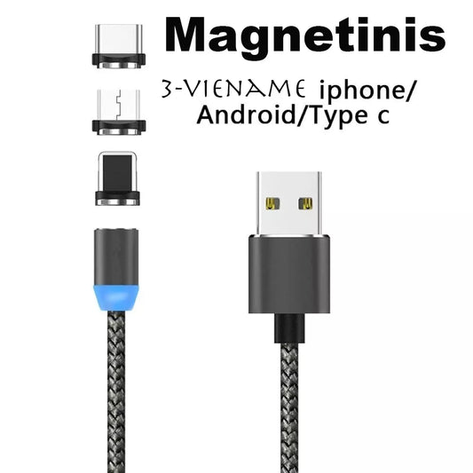 Magnetický USB nabíjecí kabel 3v1