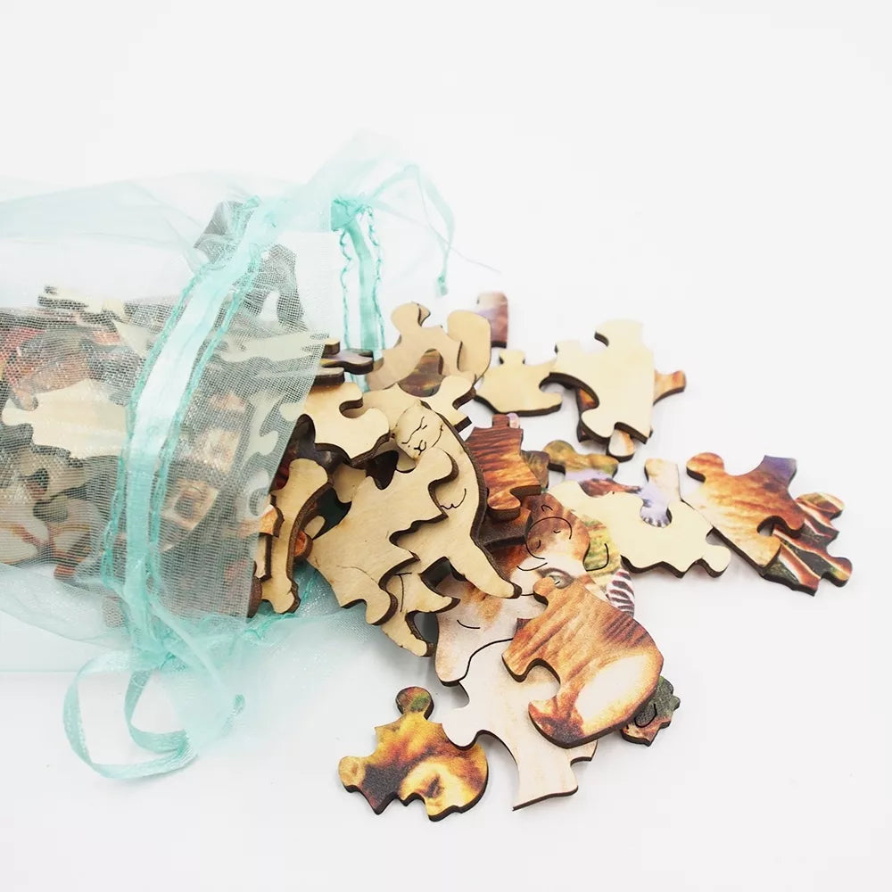 Dřevěné puzzle "Slon"