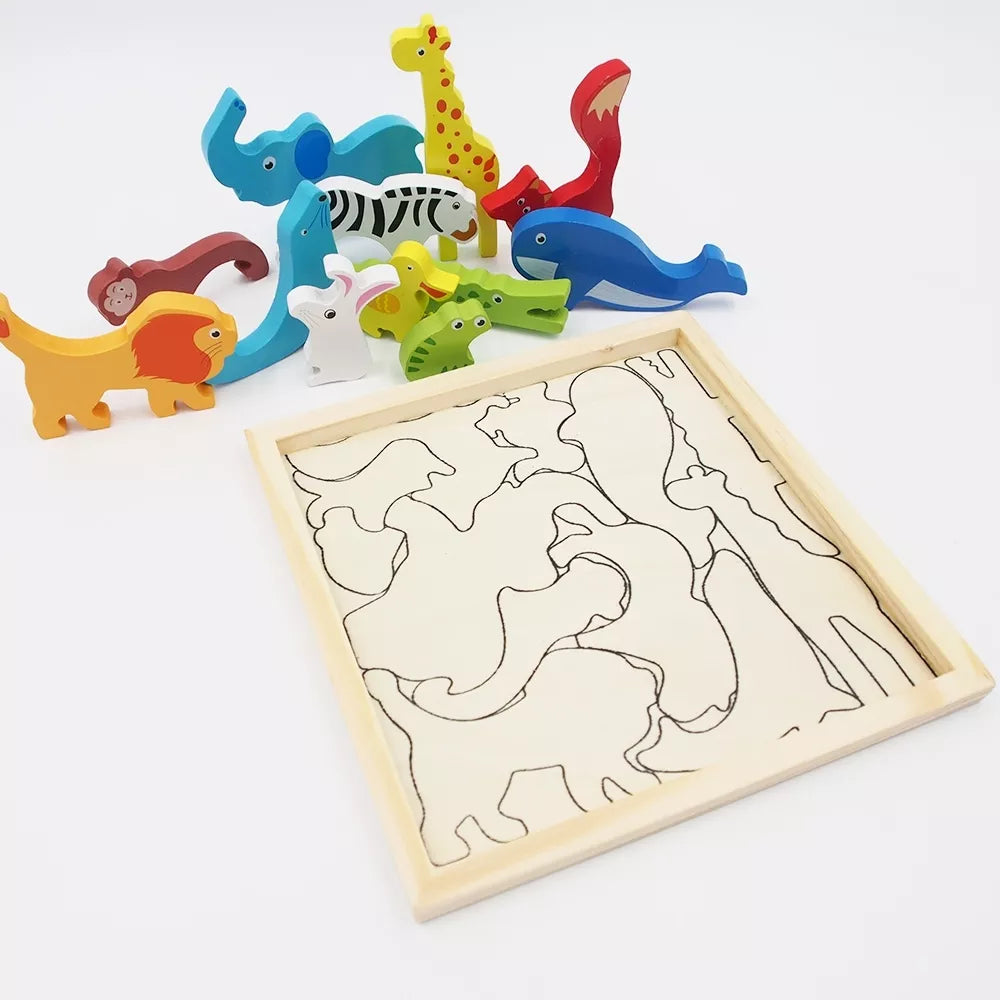 Dřevěné puzzle - skládačka