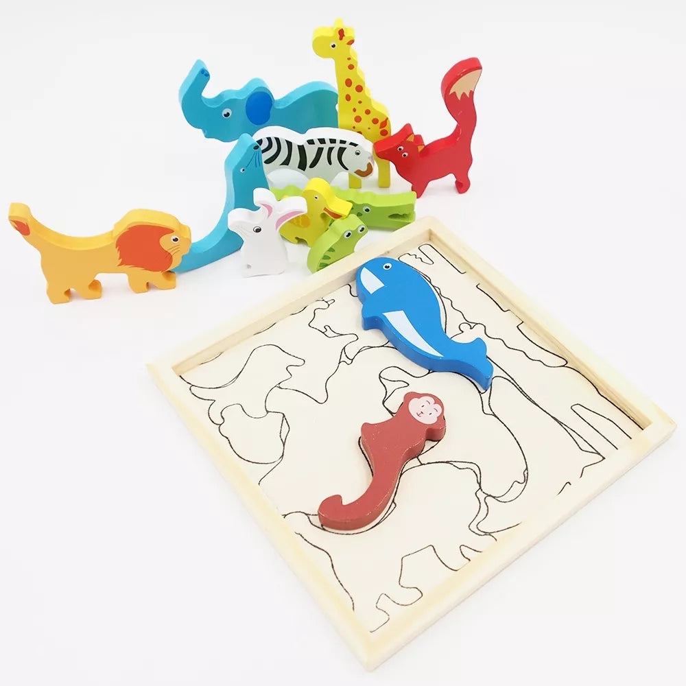 Dřevěné puzzle - skládačka